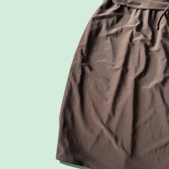 Women’s Laundry Brown Tank Dress Ruched Waist Detail Size 8 Made In The USA - Picture 3 of 9